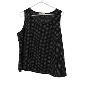 Notations Black White Polka Dot Sleeveless Sheer Large Tomato Girl Whimsygoth S